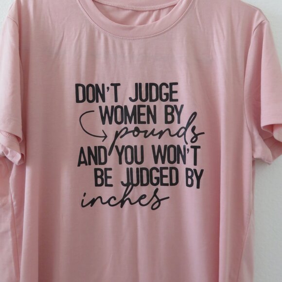 (#121) Graphic Funny T-shirt DONT JUDGE Blouse, Top T-shirt - Picture 2 of 3